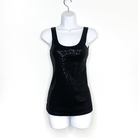 Express Other - Express - Black Sequin Tank Top
